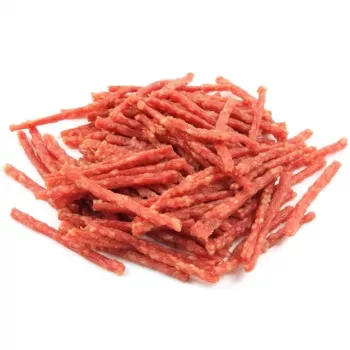 Suņu gardumi PETITTO Sticks ar pīli un rīsiem, 500 g — mīkstie treniņu kociņi pieaugušiem suņiem