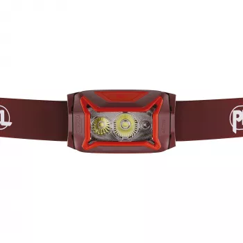 Galvaslampa Petzl Actik Core — LED, 100 lm, iebūvēts 1250 mAh USB uzlādējams akumulators, IPX4, sarkana