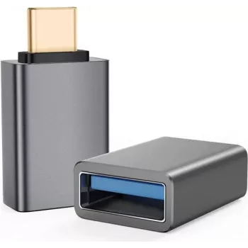 OTG adapter helos 288362 — USB 3.1 A (sieviete) uz USB Type‑C savienotāju, tumši pelēks