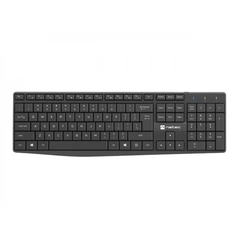 Natec Squid NZB-1989 bezvadu tastatūras un peles komplekts, US, melns