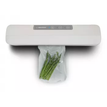 Galda vakuuma pārtikas iepakojuma iekārta ESPERANZA EKV001 — kompakta, balta, 30 cm blīvējuma platums, 107 W, 220–240 V