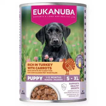 Eukanuba konservs kucēniem Large Breed Chicken & Turkey 400g