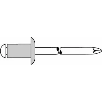 Aklā kniede GESIPA 1455053 Al/A2 5x16 mm (satvērienam 10.0–12.0 mm), iepakojumā 500 gab.