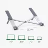 Laptop statīvs UGREEN LP451 regulējams alumīnija sakausējums 8–17 collu klēpjdatoriem, 5 pozīcijas, sudrabs