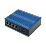Digitus 4 portu Gigabit Ethernet tīkla PoE slēdzis, industriāls, nepārvaldāms, 1 SFP augšupsaite