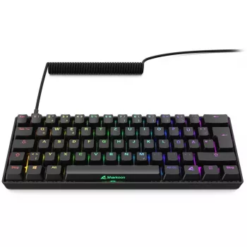 Sharkoon 100065629 tastatūra Home USB QWERTZ Melna