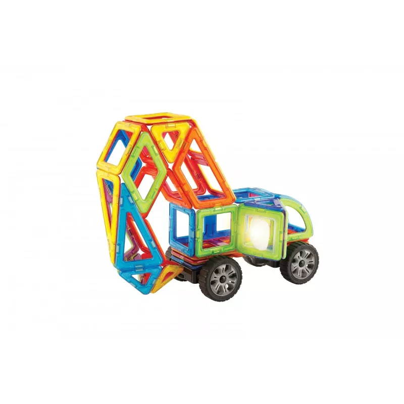 MAGFORMERS Dynamic Flash 54 gab. — magnētiskās būvēšanas flīzes, kvadrāti un trijstūri