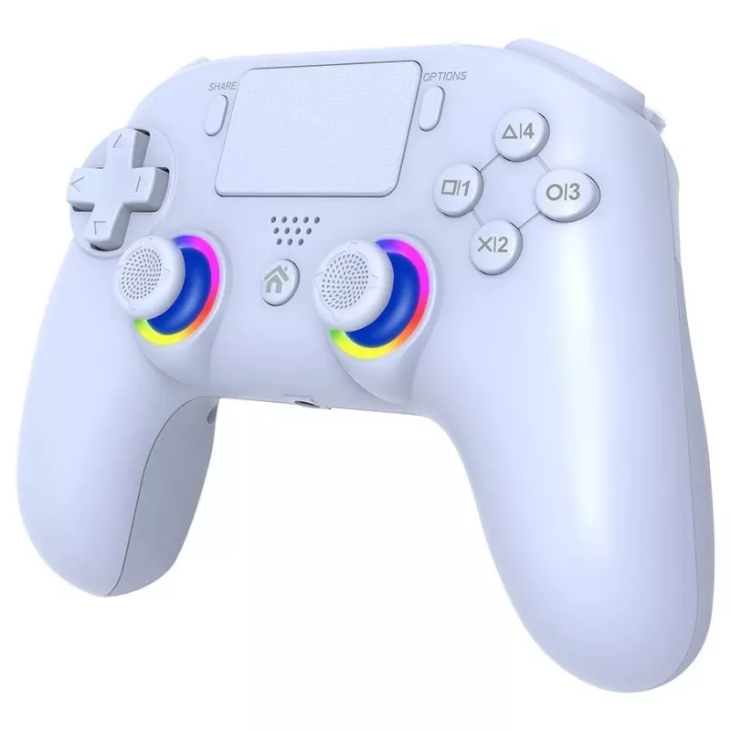 Subsonic PS5 bezvadu LED spēļu kontrolieris balts D-pad Home Options Share