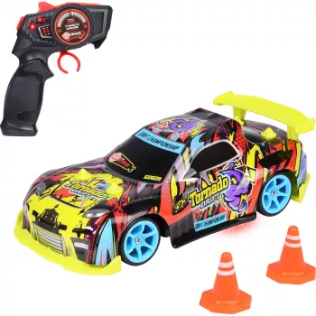 Radio vadāma automašīna Dickie Tornado Drift RTR 2.4 GHz — gatava braukšanai drifta mašīna