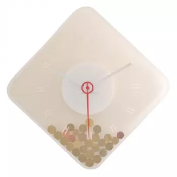 NeXtime klok 3006 Coins sienas pulkstenis 35x35 cm caurspīdīgs