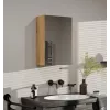 Sienas skapis vannas istabai POLA 1DL ARTISAN — ozola krāsas rāmis, 400×220×600 mm, 3 plaukti