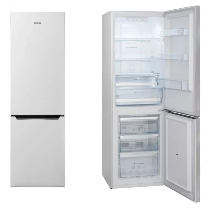 Ledusskapis ar saldētavu AMICA FK2695.2FT(E) — 269 L, apakšējā saldētava, balts, R600a