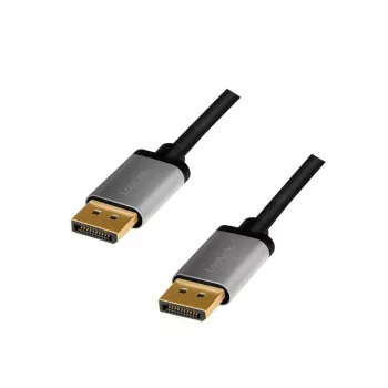 DisplayPort kabelis LogiLink CDA0100 1 m Melns Pelēks