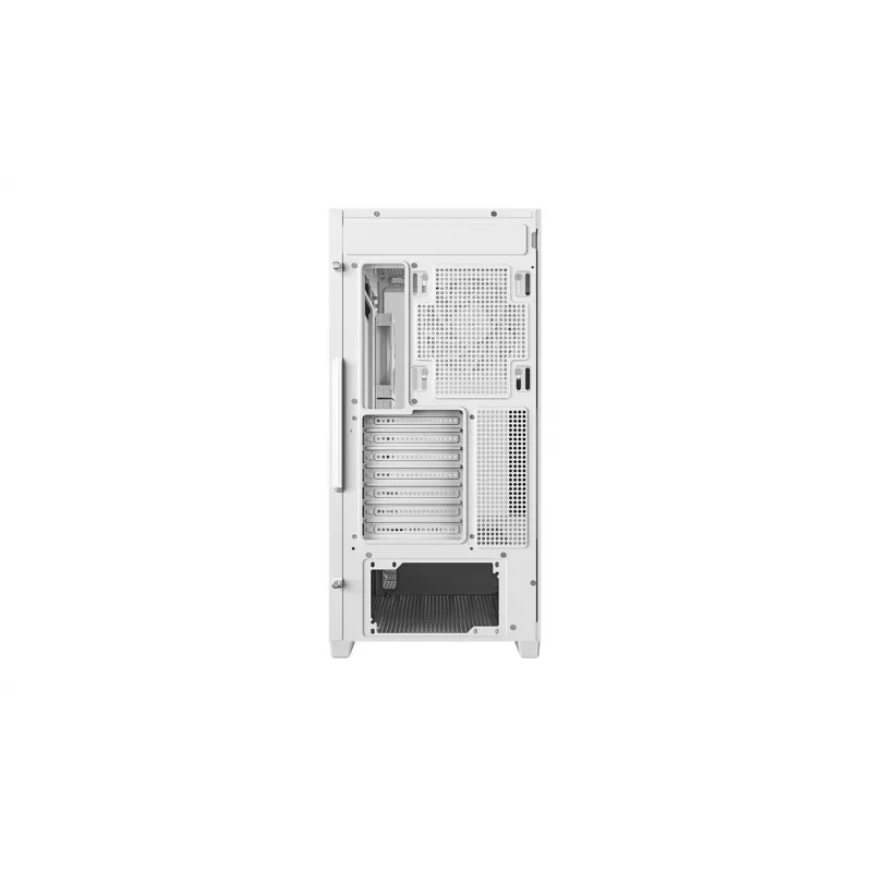 PC korpuss DeepCool CG580 4F V2 Midi Tower Balts — ATX, rūdīts stikls, 3x120mm sānu ventilatori, 360mm sānu radiatora atbalsts