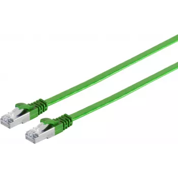 Plakans RJ45 Cat.7 Ethernet kabelis ShiverPeaks 75511-SLG Slim 1 m Zaļš