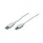 M-CAB USB kabelis - USB Type A, 4-pin (vīriešu) - USB Type B, 4-pin (vīriešu) - 3,0m - Pelēks (7100039)