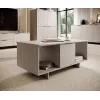 Kafijas galdiņš cama meble ALMA 100×55×55 cm, taisnstūra bēša galda virsma, cashmere apdare