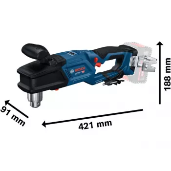 Bezvadu leņķa urbjmašīna GRD 18V-127 Professional solo, 18V (Zila/melna, bez akumulatora un lādētāja)