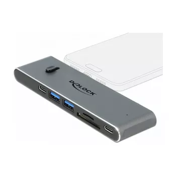 Docking Station Delock Dual USB Type-C ar HDMI USB 3.2 SD PD 3.0