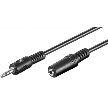Microconnect AUDLR5 audio pagarinājuma kabelis 5 m 3.5mm Melns