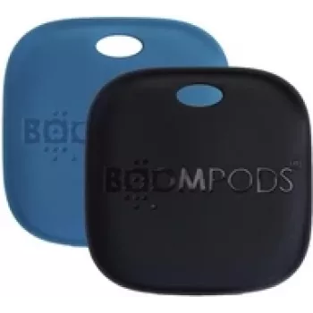 Atkārtoti uzlādējamo tagu duopaka Boompods Boomtag TARRE2 — Zils & Melns