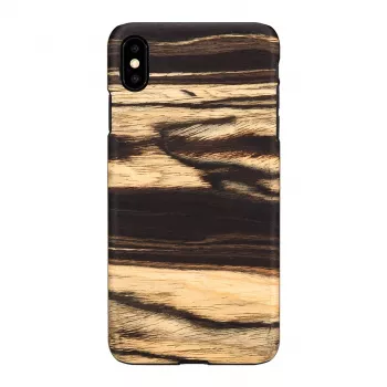Telefona maciņš man and wood iPhone XS Max — balts ebona melns