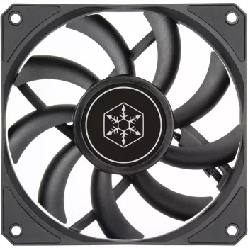 Korpusa ventilators SILVERSTONE SST-AS120B 120mm melns caurspīdīgs, 3-pin
