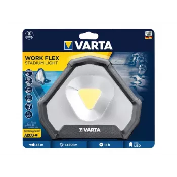 Brīvi stāvoša darba lampa Varta Work Flex Black