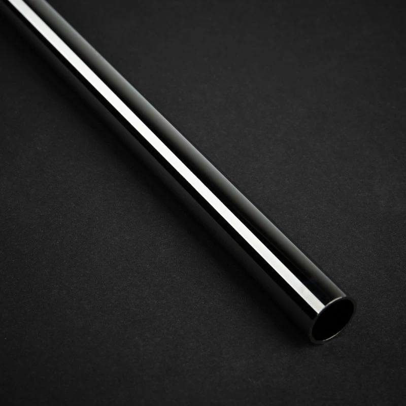 Bitspower None Chamfer Brass Hard Tubing 12mm AD, 500mm - melns spīdums