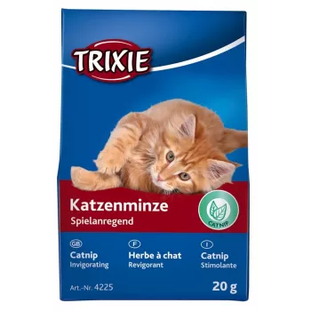 Kaķumētras gardums Trixie 4225 — 20 g augu bāzes zāles un dārzeņu kārums pieaugušiem kaķiem, kartona iepakojums