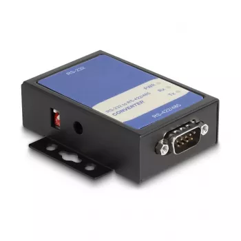 DeLOCK 64265 Seriālais pārveidotājs, retranslators un izolators RS-232 uz RS-422/485, metāla korpuss, melns