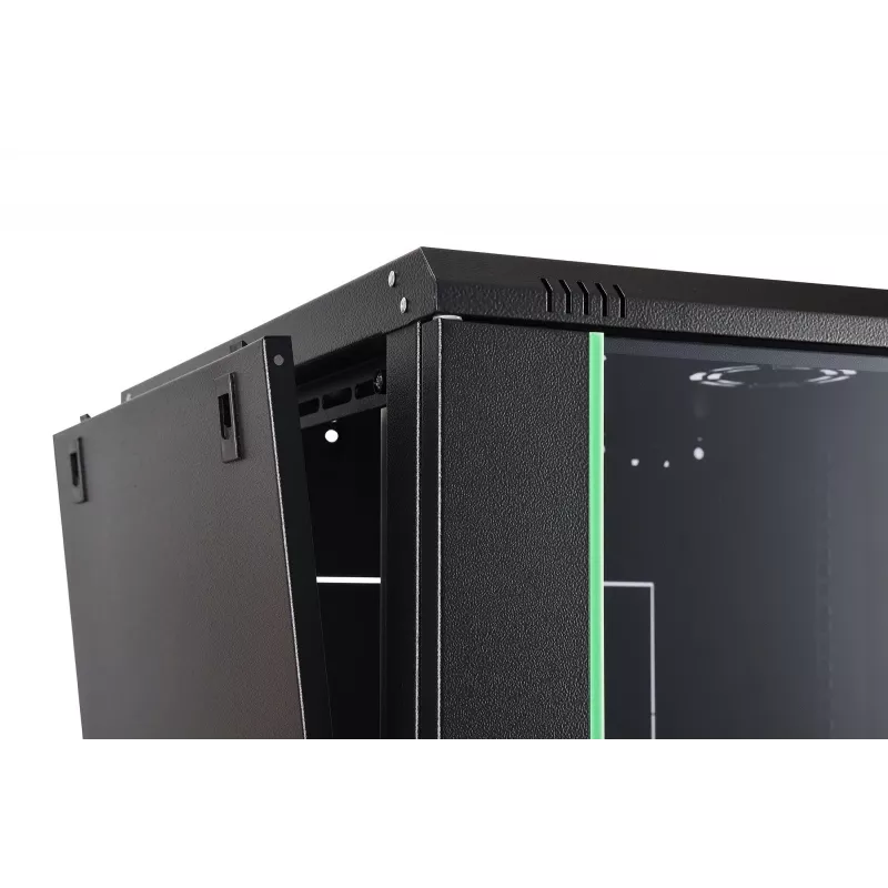 Sienas tīkla skapis DIGITUS Dynamic-N DN-37111 — 12U, 600x600 mm, IP20, atslēgas slēdzene