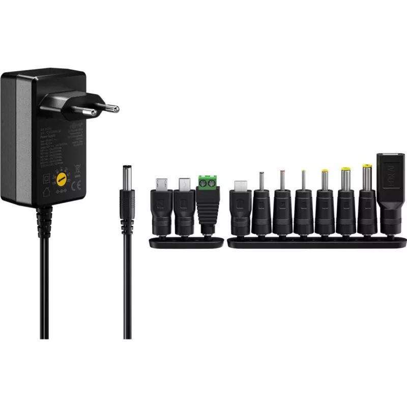 Goobay 74436 Strāvas adapteris Melns