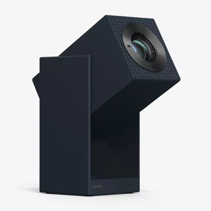 Portatīvais LCD projektors WANBO Cube 2 Pro — 500 ANSI lūmeni, 1080p (1920x1080), LED, automātiska fokusēšana, Android TV, 1.2:1 tālummaiņa, 8 W, Melns