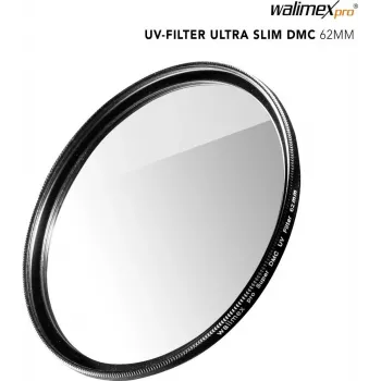 UV filtrs walimex pro Slim Super DMC 62mm – plāns 62 mm kameras objektīva UV filtrs