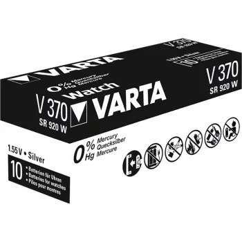 Varta V370 sudraba-oksīda vienreizējās lietošanas baterija (SR69, 1.55 V)