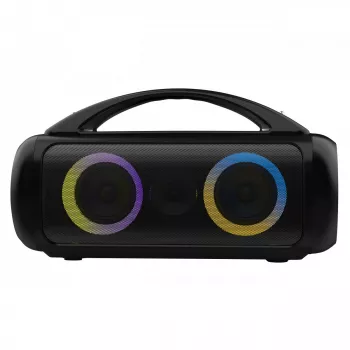Portatīvais skaļrunis MEDIA-TECH MT3184 — Bluetooth 5.3, 60W RMS, IPX5, Li-Ion akumulators 16h, USB-C uzlāde, MicroSD, TWS, mikrofons, tālvadība