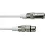 DMX kabelis EUROLITE XLR 3-pin 5 m balts