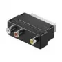 Wentronic Goobay Scart/RCA-Adapter, SCART-Kontaktdakša (21-Pin), Melns - SCART-Kontaktdakša (21-Pin) > 3x RCA-Ligzda (50122)