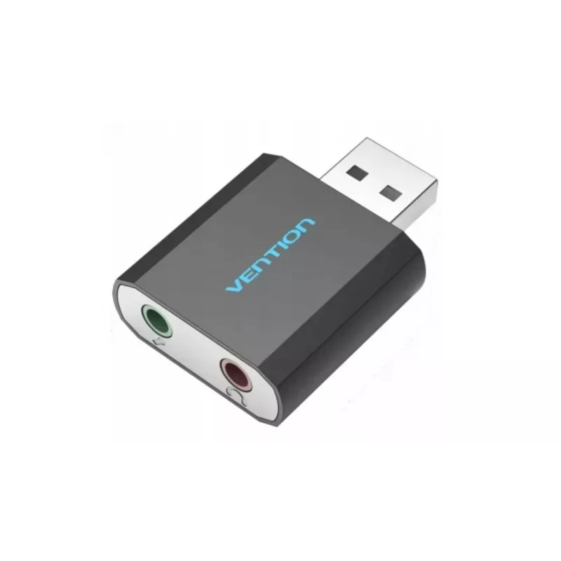 Vention USB ārējā skaņas karte Black Metal Type