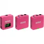 Bezvadu mikrofons RODE Wireless GO III Pink — kompakta divkanālu raidītāju un uztvērēja sistēma