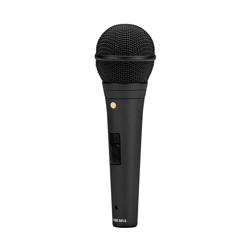 Dinamiskais skatuves mikrofons RODE M1-S — 75–18000 Hz, -56 dB jutība, 320 Ω pretestība, 187 mm, 360 g, melns