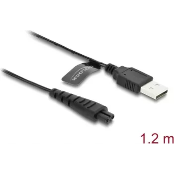 DELOCK USB uzlādes kabelis 5 V elektriskajiem skuvekļiem, saderīgs ar Remington HC4250, MB4200, MB6850, XR1330 sēriju
