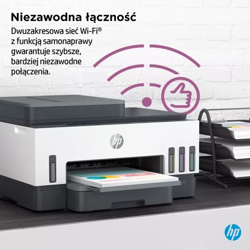 HP Smart Tank 750 Daudzfunkciju Printeris ar Nepārtrauktas Padeves Tinti, Krāsu, Wi-Fi, Viedtālruņa Aplikāciju, Divpusējo Drukāšanu, Automātisko Dokumentu Padevēju