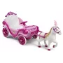 Huffy elektriskā Disneja princeses kariete ar zirgu 6 V rozā