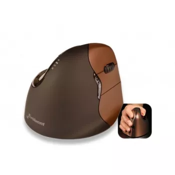 BakkerElkhuizen Evoluent 4 Small Wireless vertikālā pele, labā roka, melna/brūna