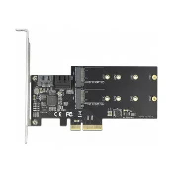 DeLOCK 3 portu SATA un 2 slotu M.2 Key B PCI Express karte