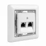 Rutenbeck 136104070 RJ-45 kontaktligzda, Cat 6a, cinka korpuss, IP21, 2 gab.