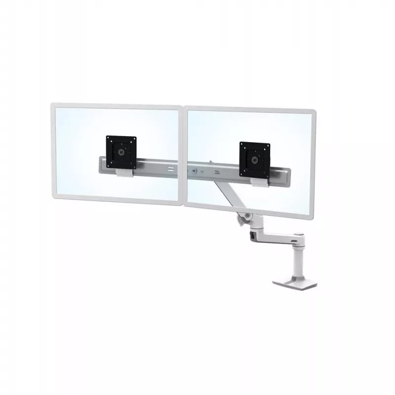 Galda stiprinājums Ergotron LX Series Dual Direct Arm 63,5 cm (25 collas) Balts