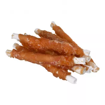 PETITTO Chicken wrapped chopsticks suņu našķi 500 g — vistas garšas košļājamās nūjiņas, 60% proteīns